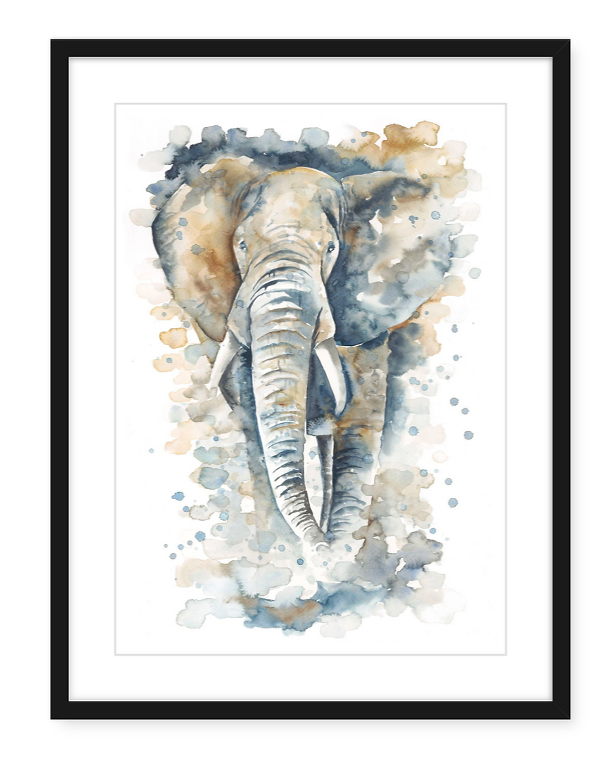 Elephant - Watercolour Art Print