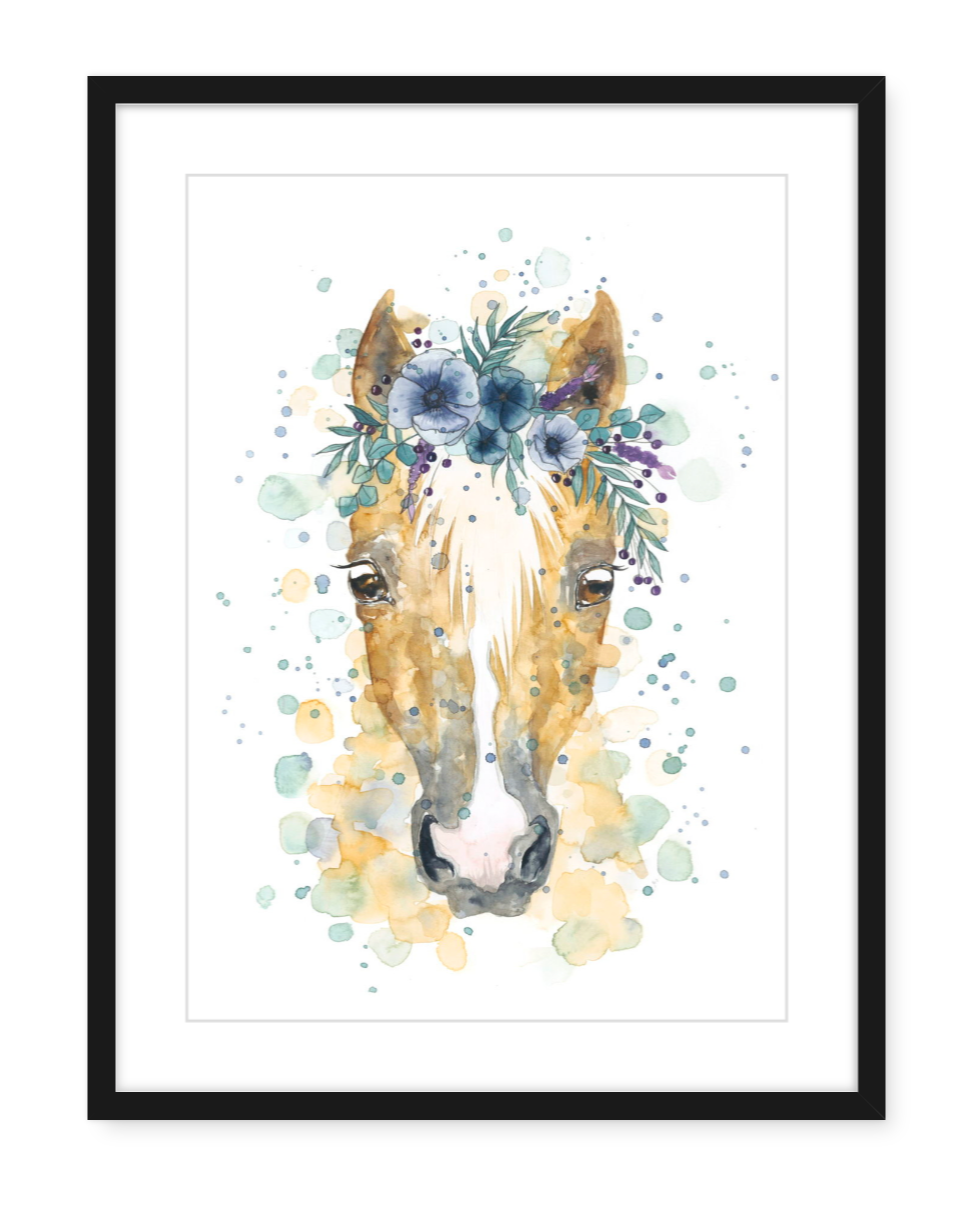 Percy the Pony - Watercolour Art Print