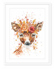 Doris the Deer - Watercolour Art Print