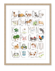 Farming ABC - Watercolour Art Print