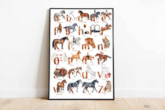 Equestrian ABC - Watercolour Art Print