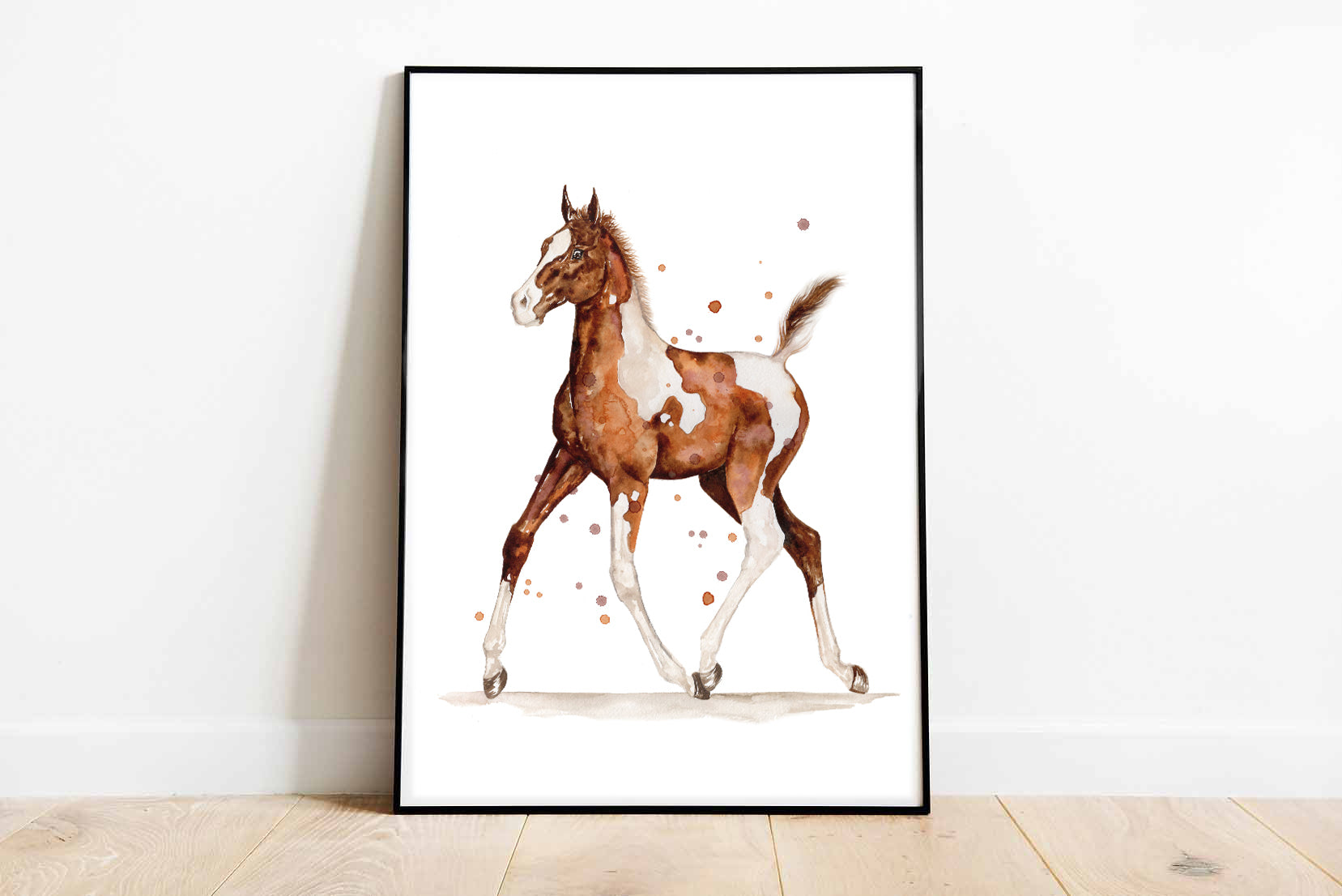 Pinto Filly - Watercolour Print