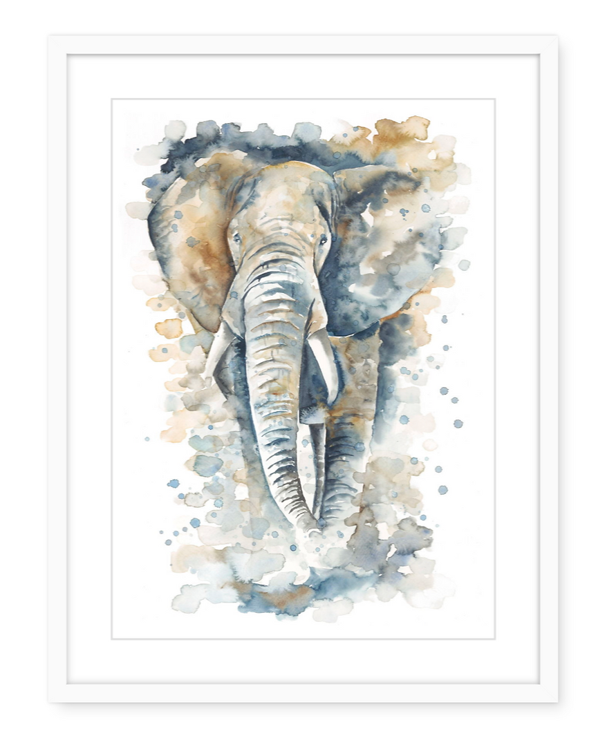 Elephant - Watercolour Art Print