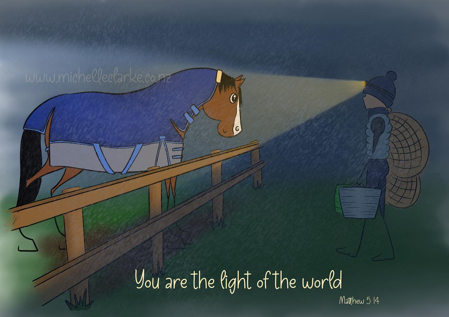 You Are The Light Of The World, Cartoon Art Print