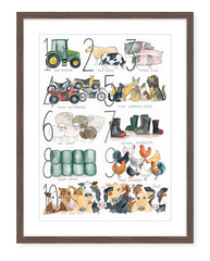 Farming 123 - Watercolour Art Print