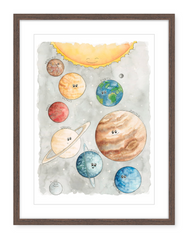 Planets - Watercolour Art Print - 1 available