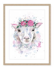 Sharon the Sheep - Watercolour Art Print