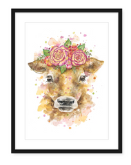 Jolene the Jersey Cow - Watercolour Art Print