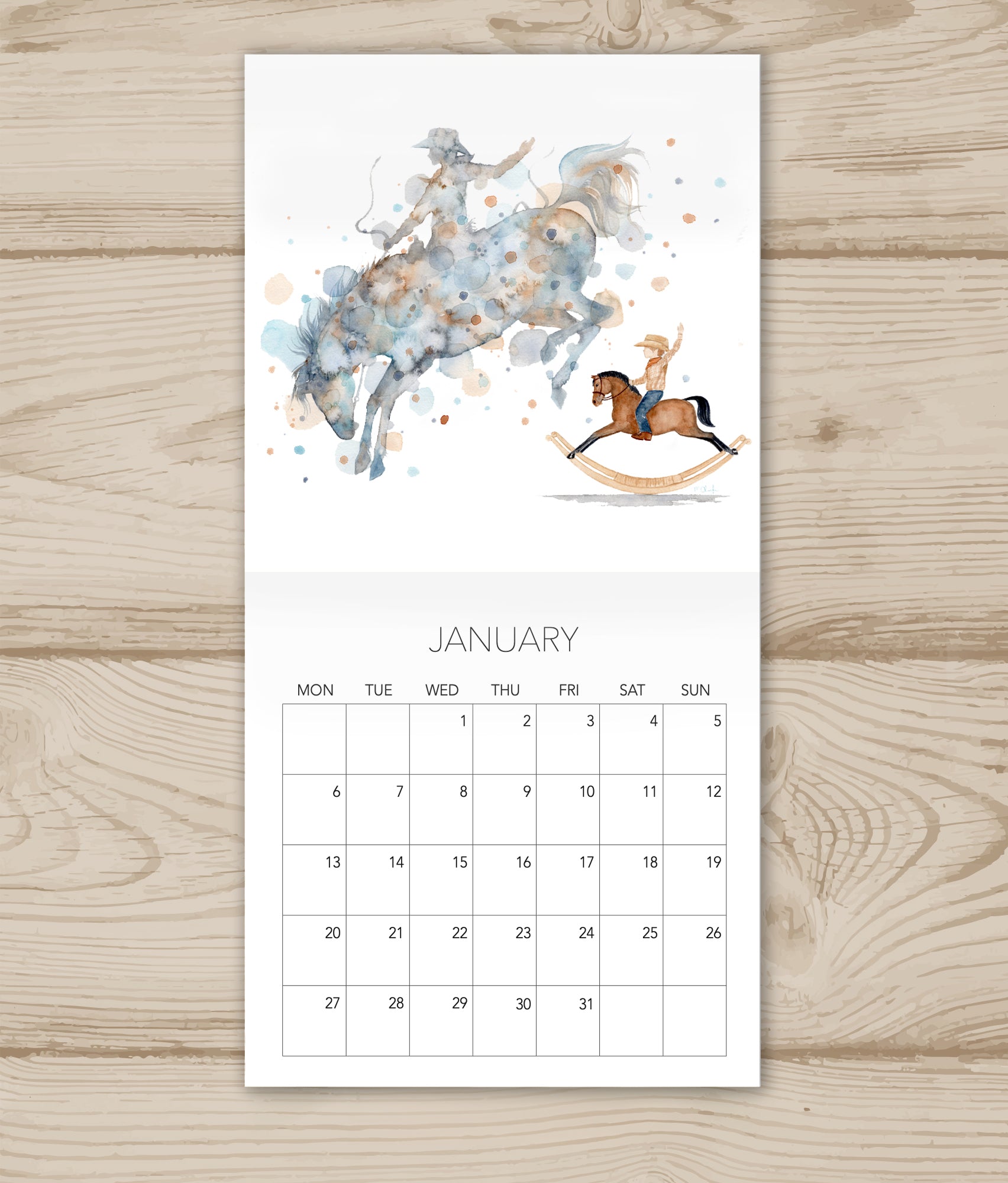 2026 "Horses In Watercolour" Calendar - PRE ORDER