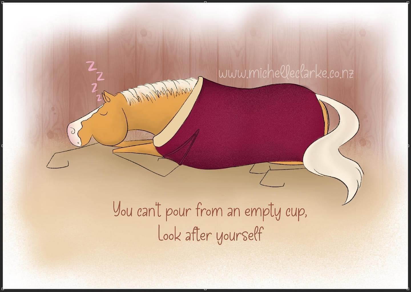 You can't pour from an empty cup - Cartoon Art Print