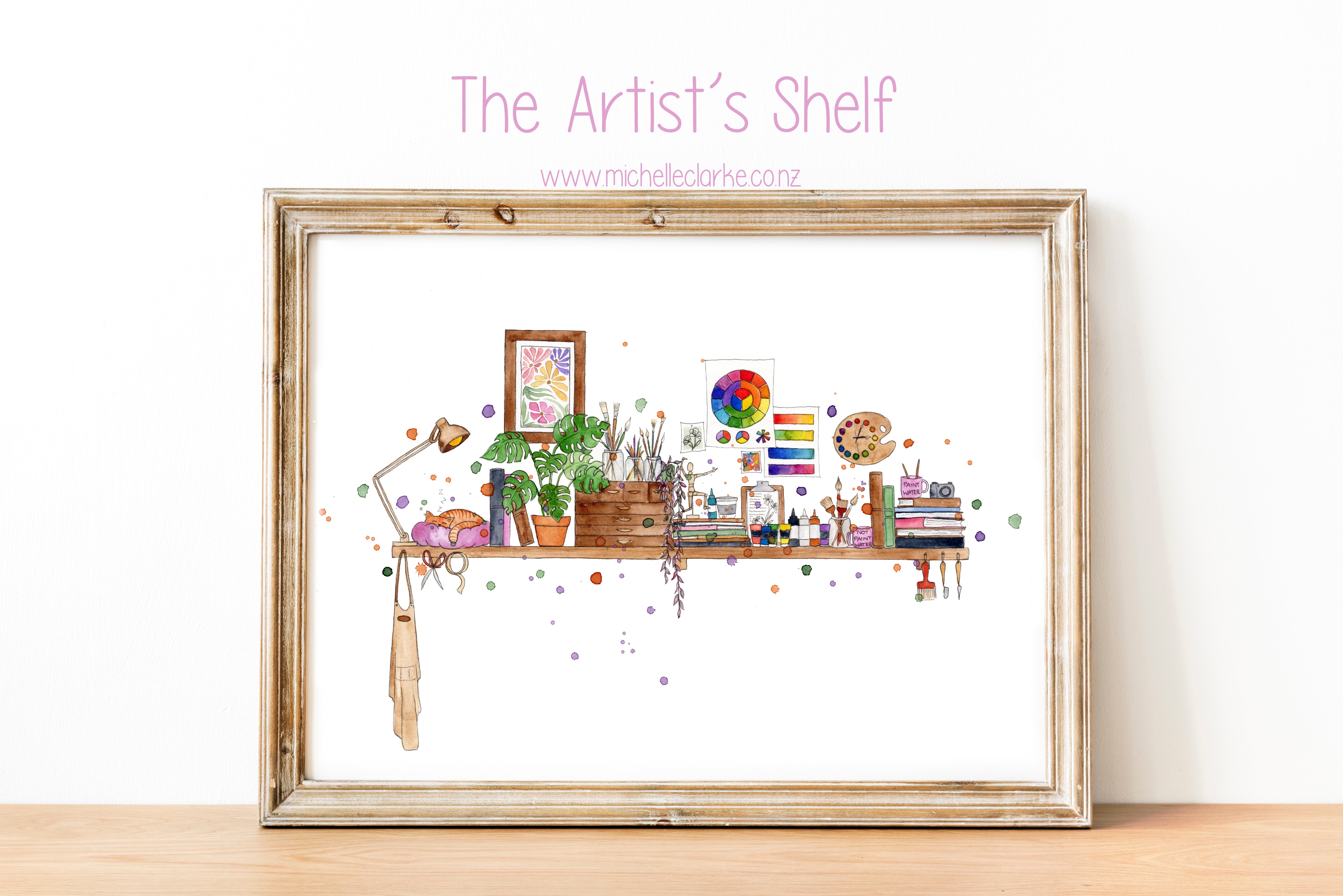 The Artist Shelf - Watercolour Print