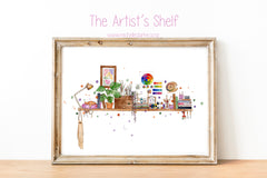 The Artist Shelf - Watercolour Print