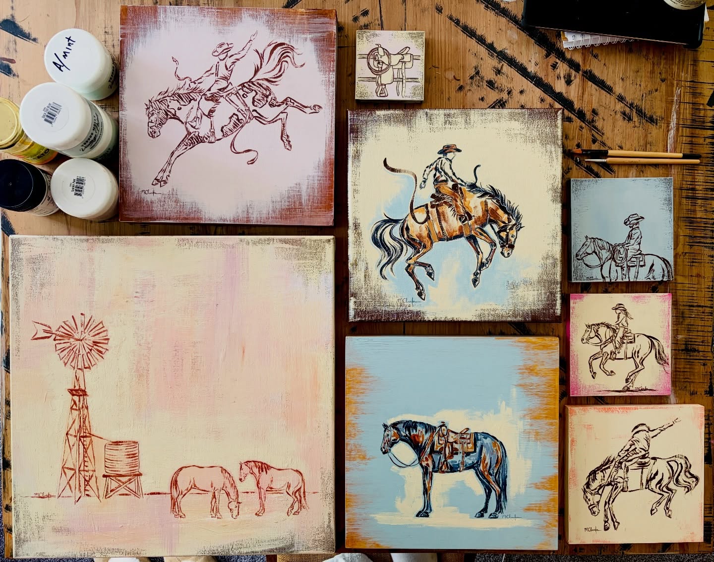 "Hanging On" - Dust & Daydreams Collection - Original Acrylic Painting