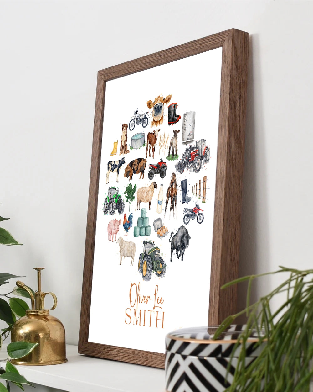 Personalised Farming Print - Watercolour Art Print