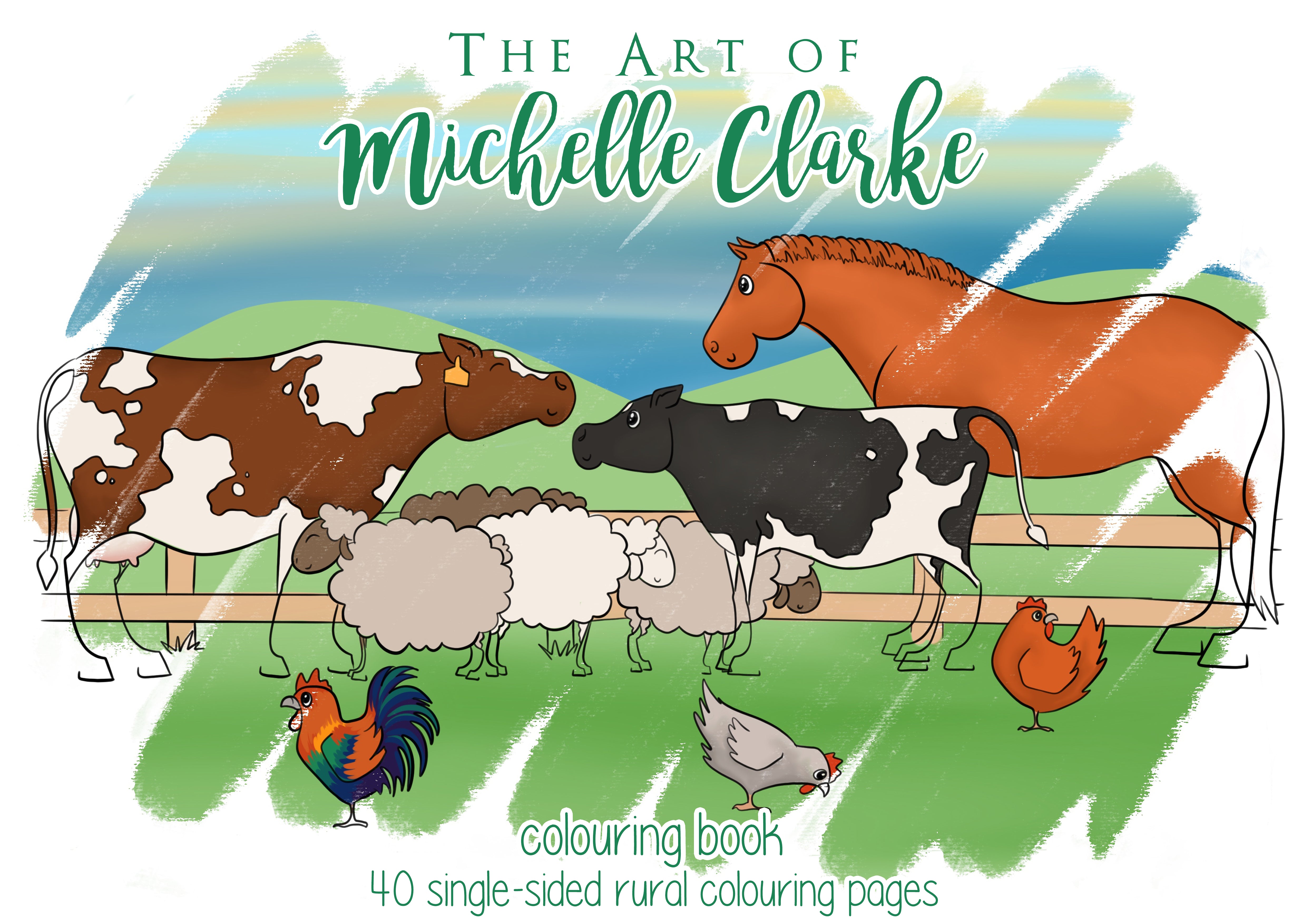 The Art of Michelle Clarke - Rural New Zealand Colouring-in Book