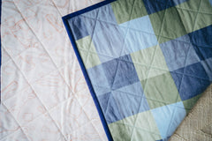 Handmade Baby Quilt | Green & Blue (Large)