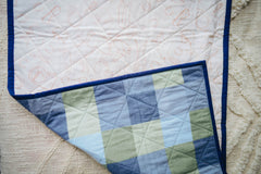 Handmade Baby Quilt | Green & Blue (Small)