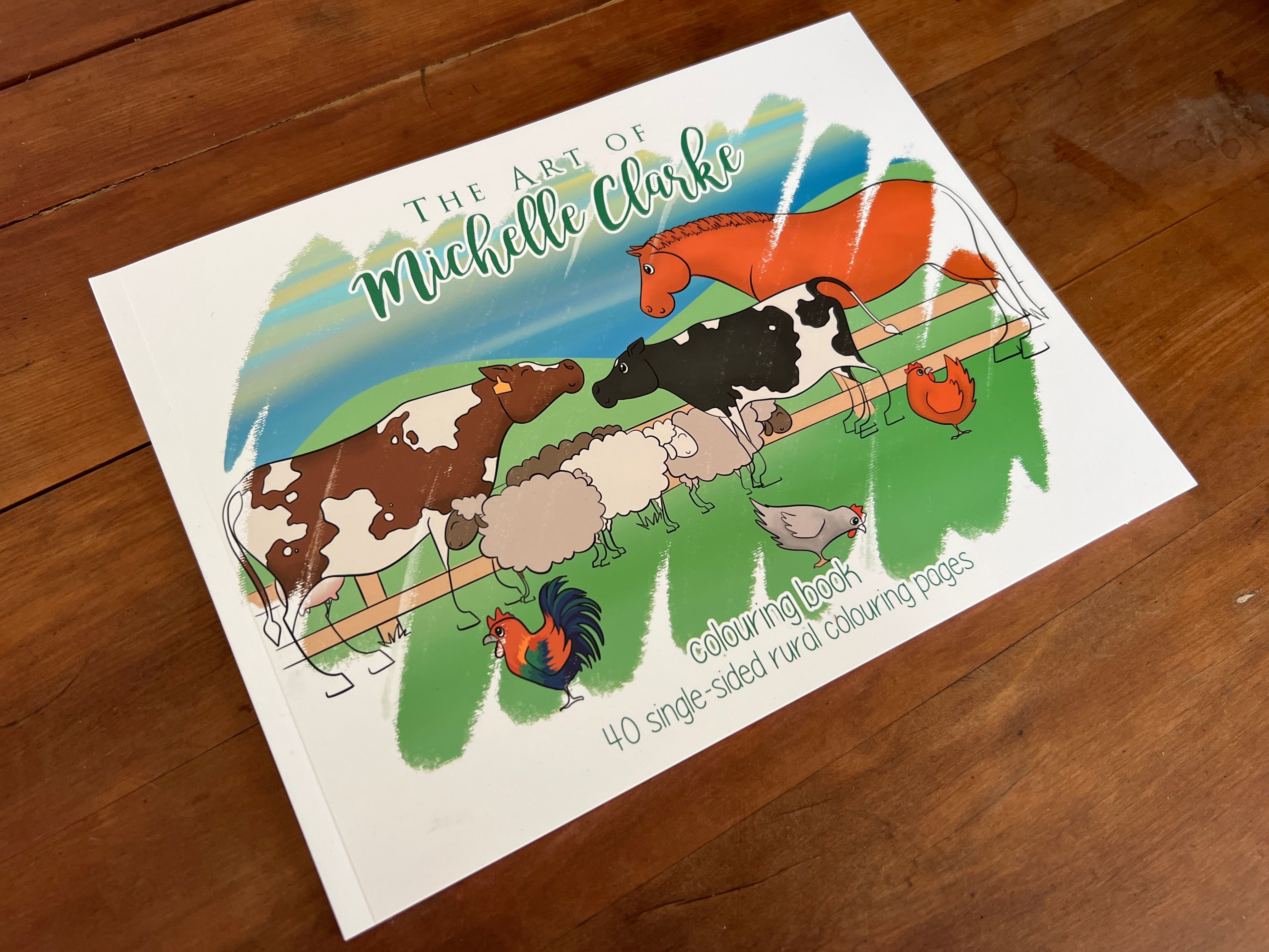 The Art of Michelle Clarke - Rural New Zealand Colouring-in Book