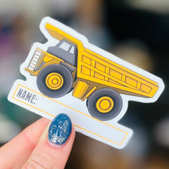 Dumptruck - Vinyl  Name Sticker