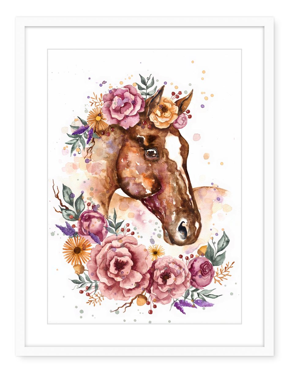 Pippa the Pony - Watercolour Art Print