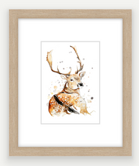 Deer - Watercolour Mini Print