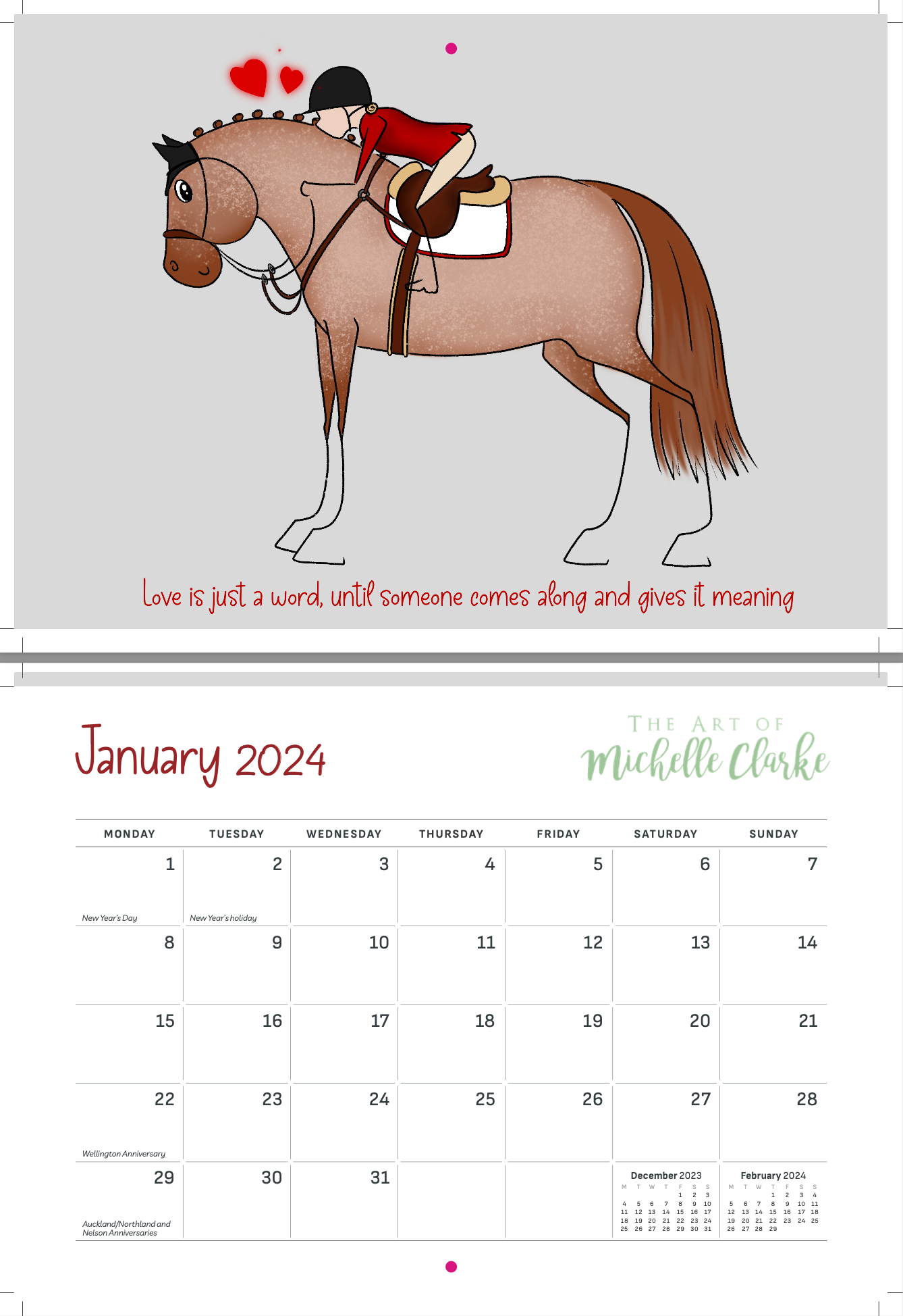 2024 "Lessons from the horse" Calendar