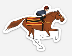 Chestnut Racehorse - Vinyl Sticker