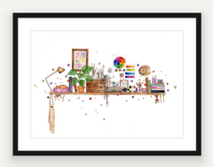 The Artist Shelf - Watercolour Print