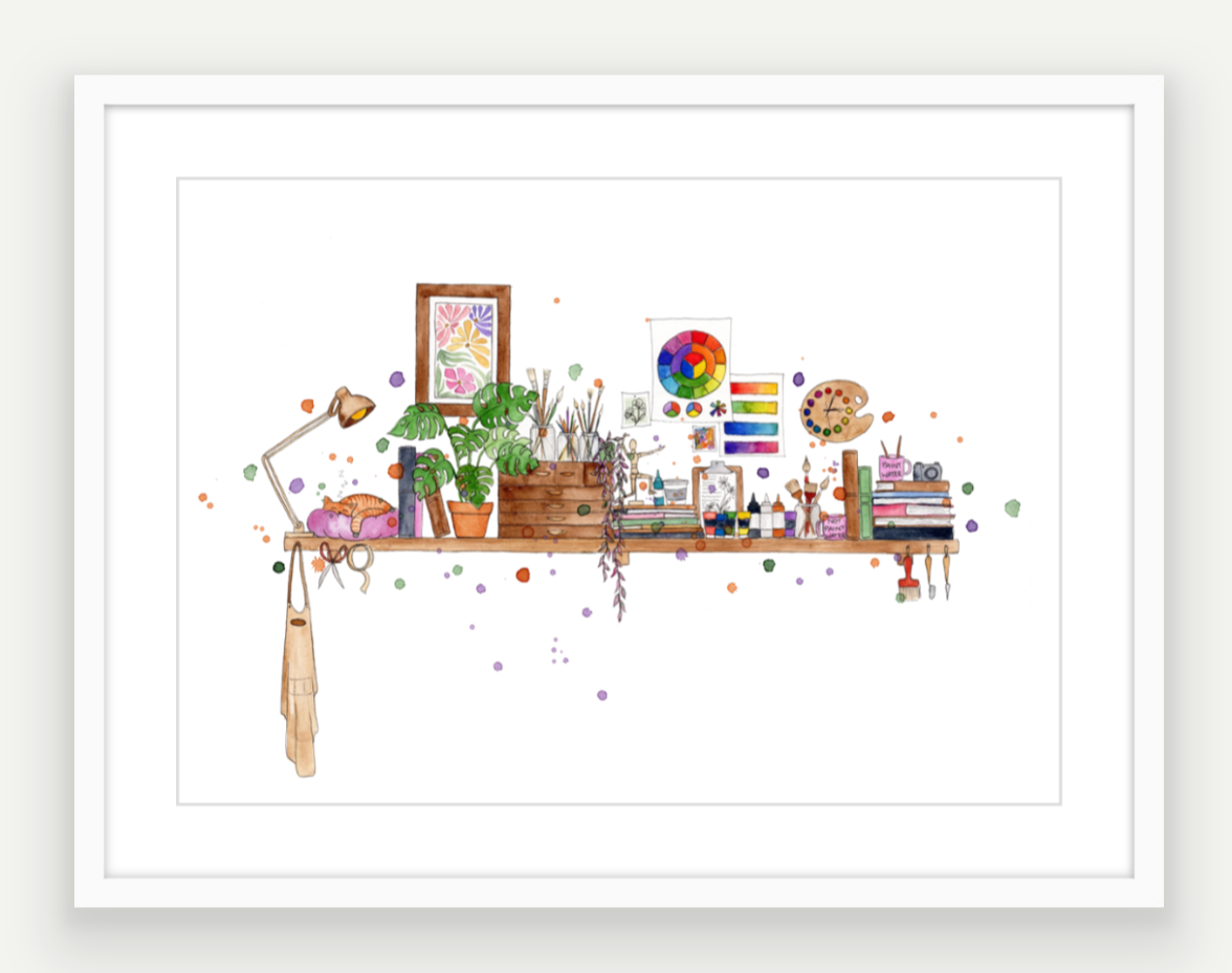 The Artist Shelf - Watercolour Print