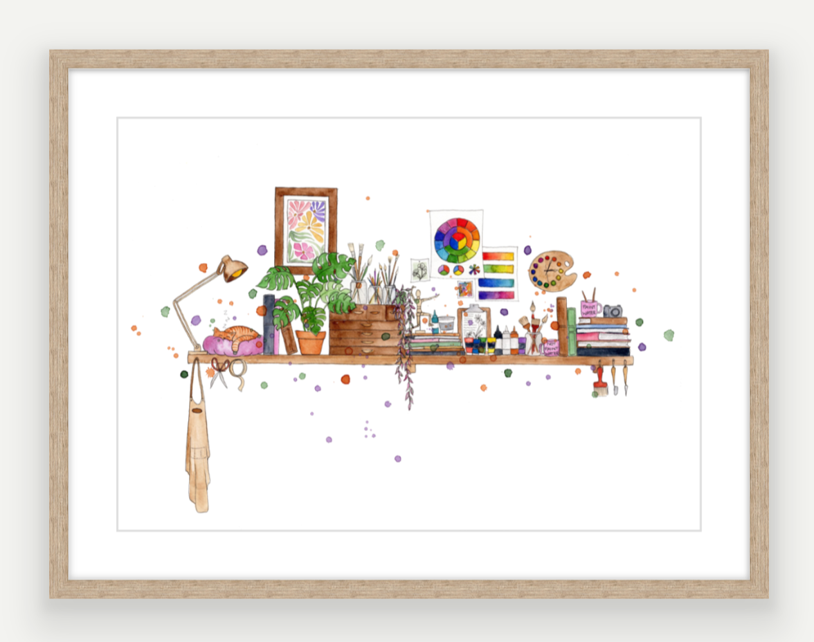 The Artist Shelf - Watercolour Print