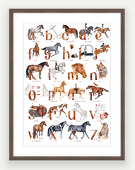 Equestrian ABC - Watercolour Art Print