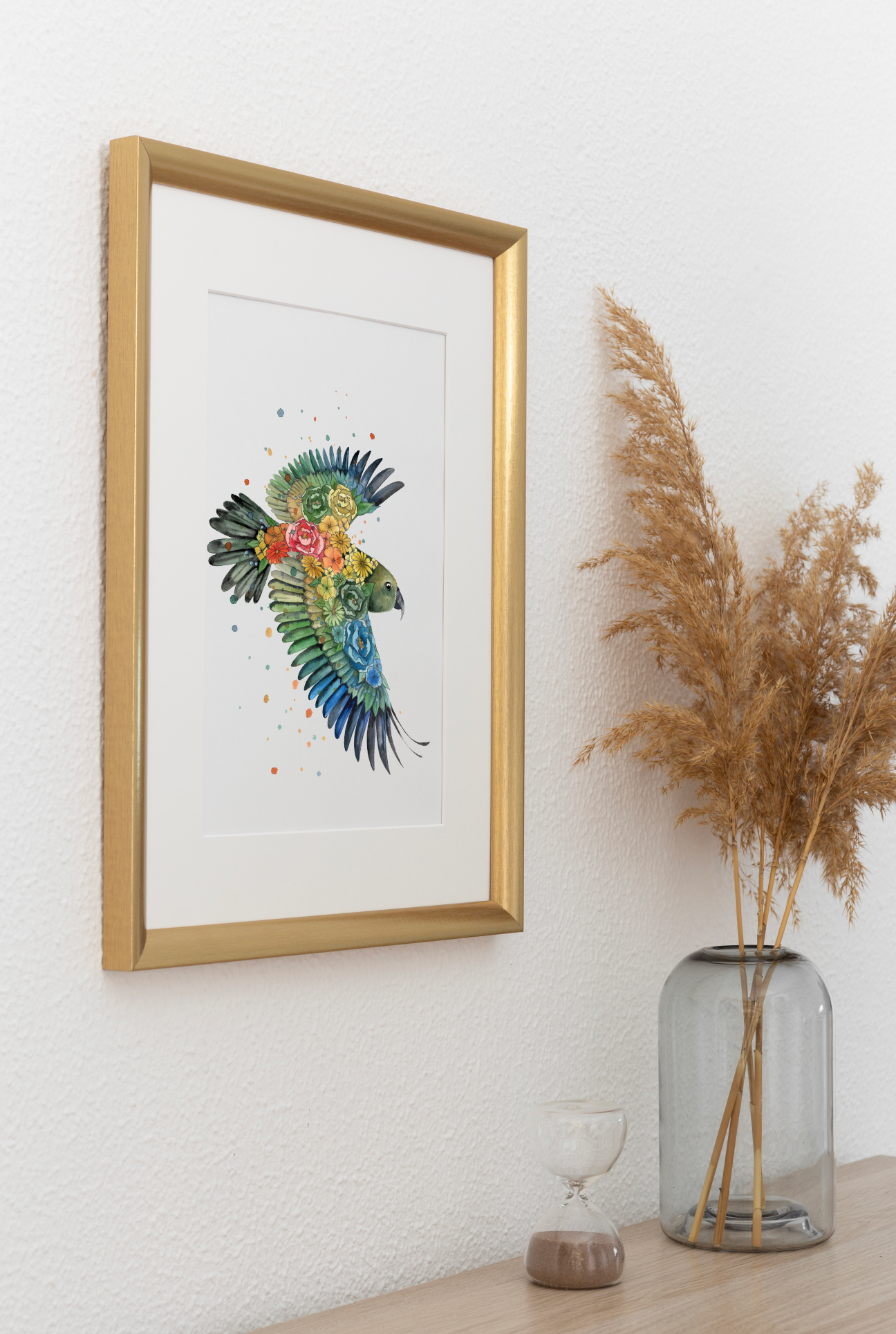 "Floral Kea" - Original Painting