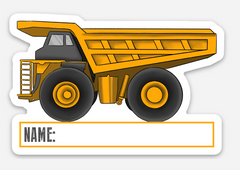 Dumptruck - Vinyl  Name Sticker