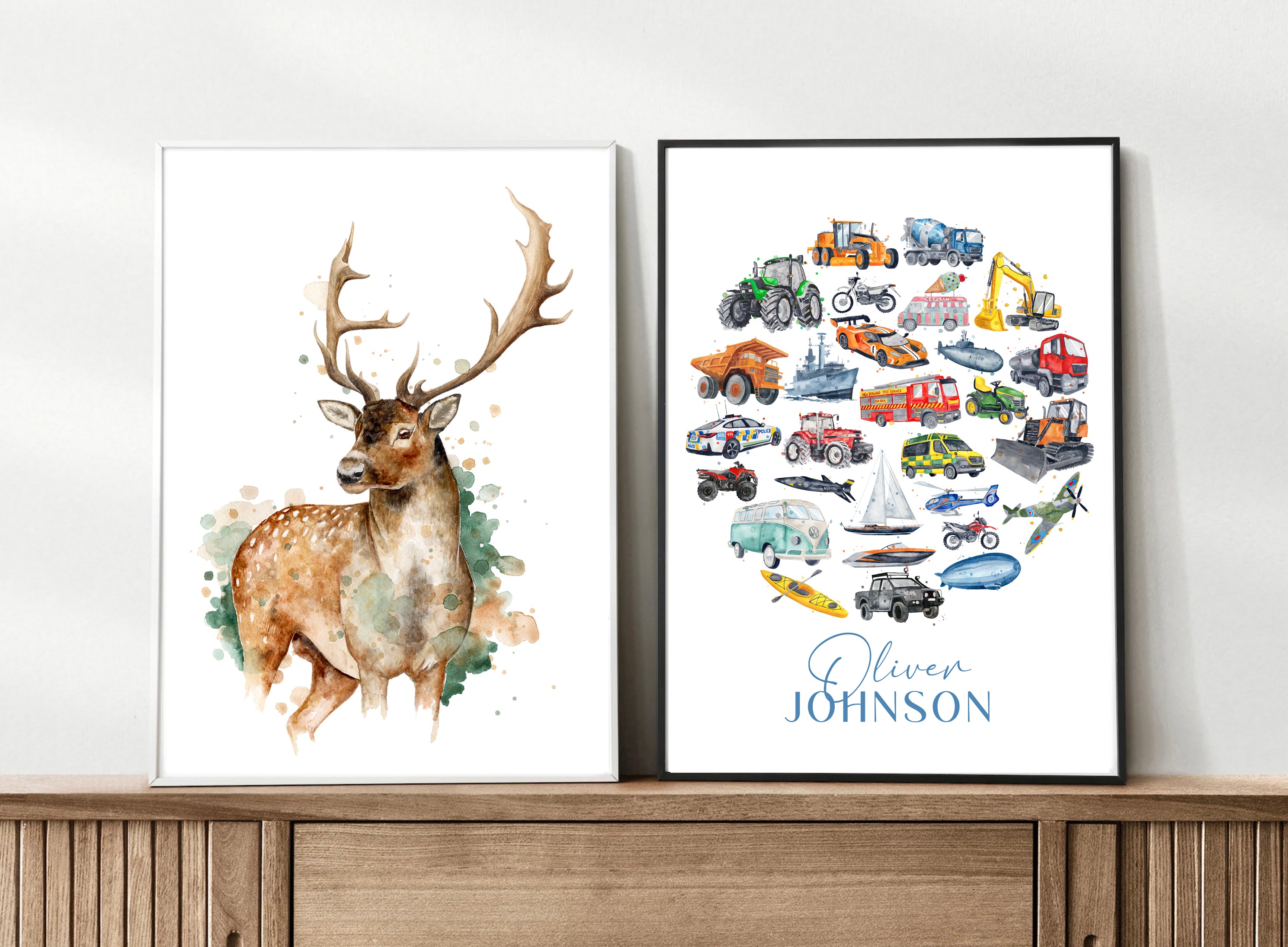 Personalised Vehicle Print - Watercolour Art Print - PRINT OF THE WEEK 20% OFF