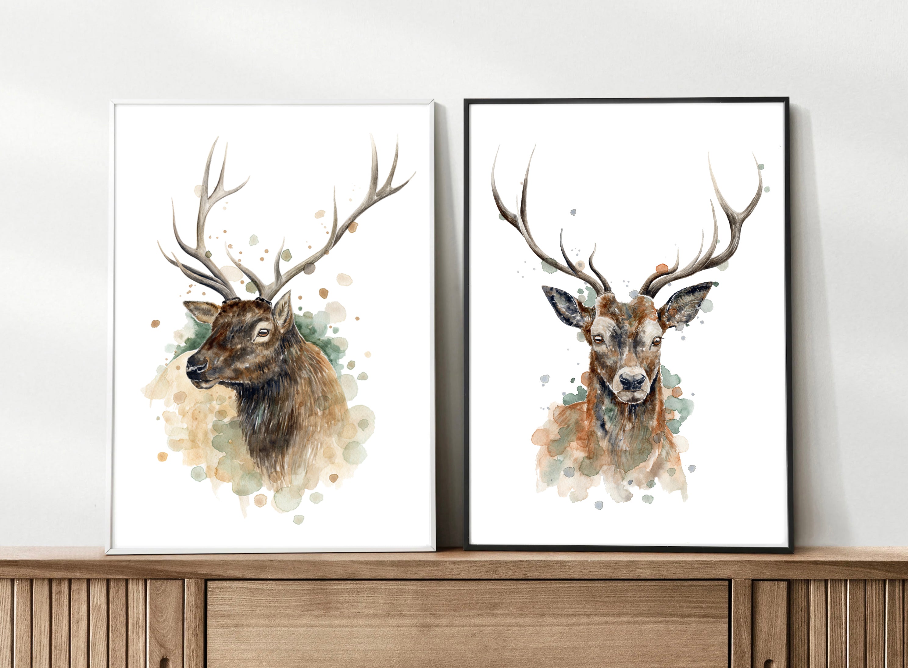 Sika Stag - Watercolour Art Print