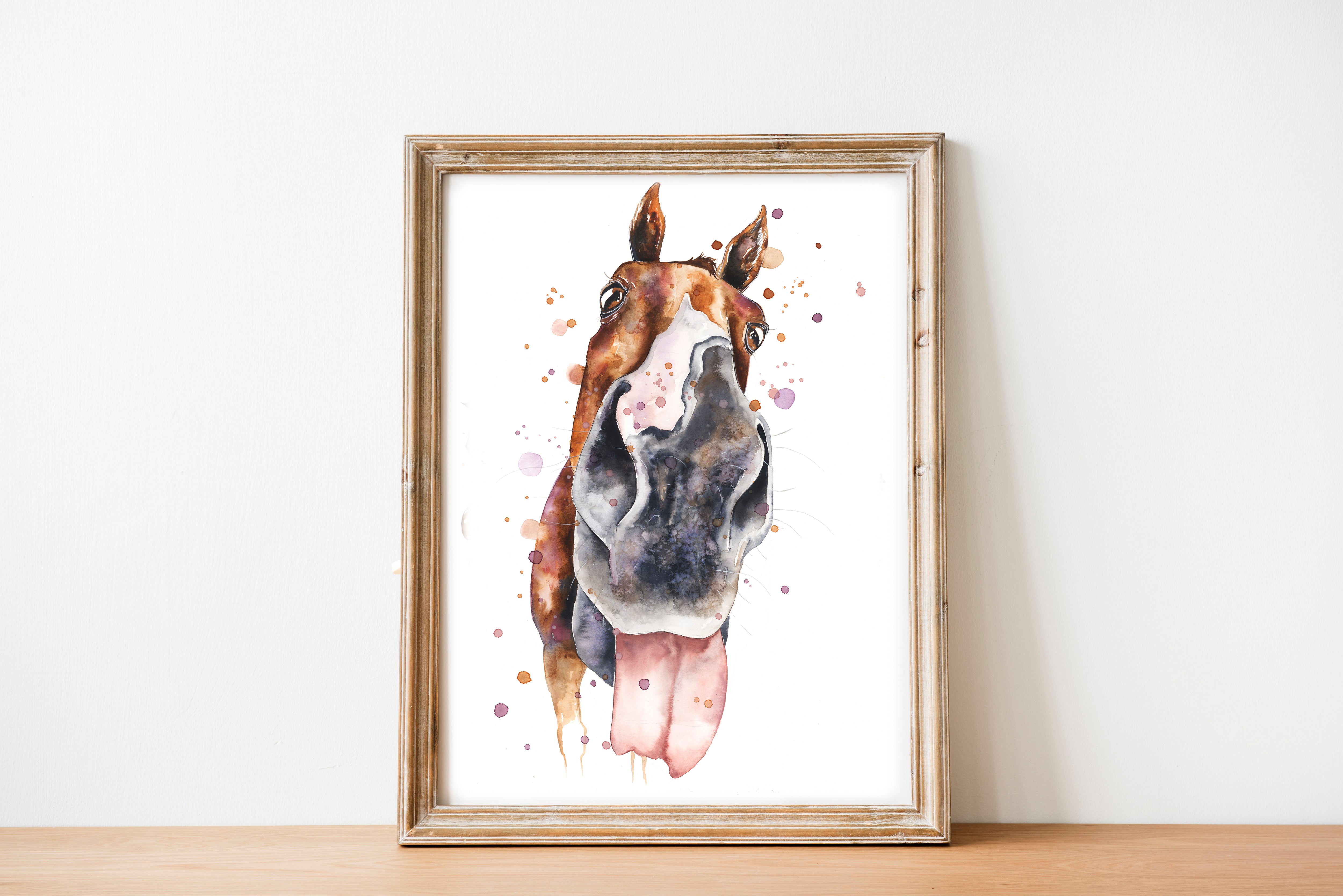 Gary the Horse - Watercolour Print