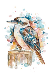 Kingfisher - Watercolour Mini Print