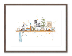 The Vet's Shelf - Watercolour Print